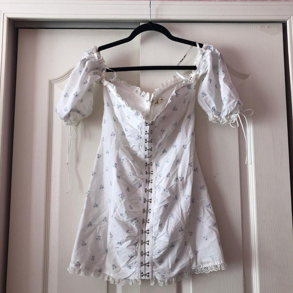For Love & Lemons Magnolia Mini Dress (S)